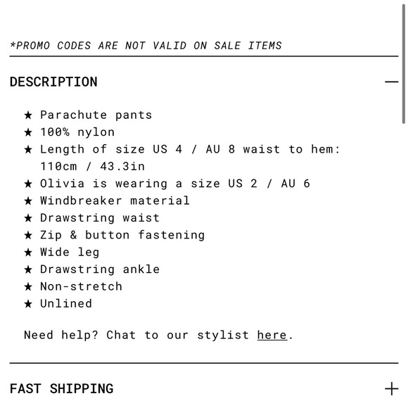 PRINCESS POLLY parachute pants - Picture 2 of 6